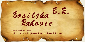 Bosiljka Raković vizit kartica